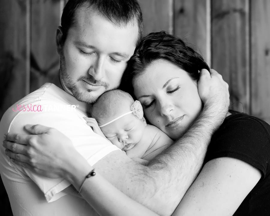 Newborn Baby Girl with mom and dad