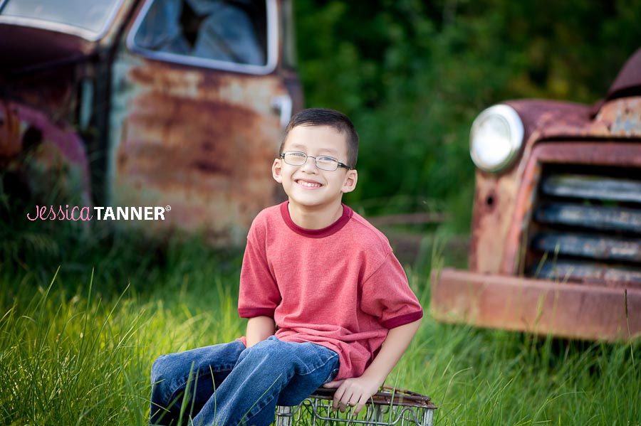 The Simpson Farm – Vintage Cars & Trucks, Vintage Candy, Coca-cola and a 7 year old boy {Cumming, Ga Child Photographer | Jessica Tanner Photography }